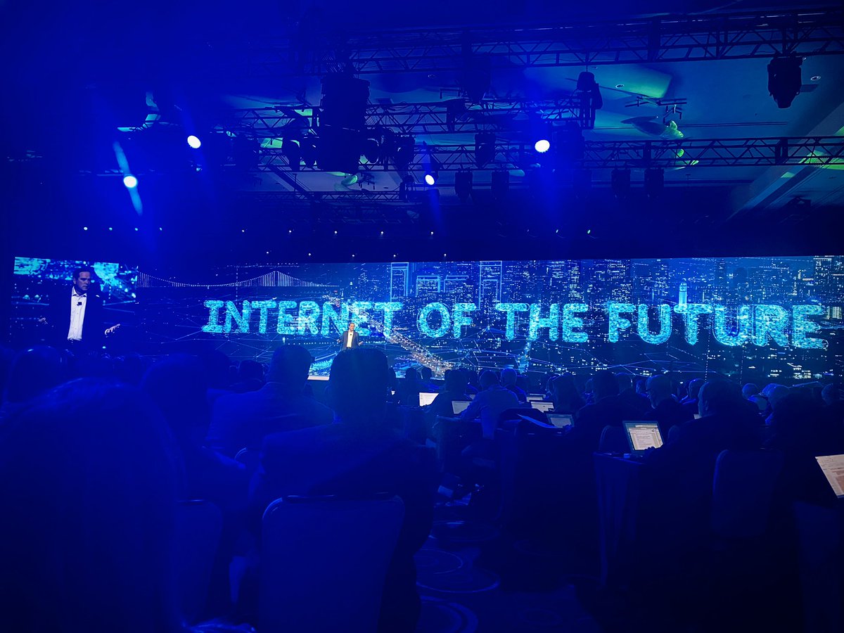 Chuck Robbins talking how Cisco is the epicenter for driving the next generation of the internet - exciting innovations to come #CiscoPS19