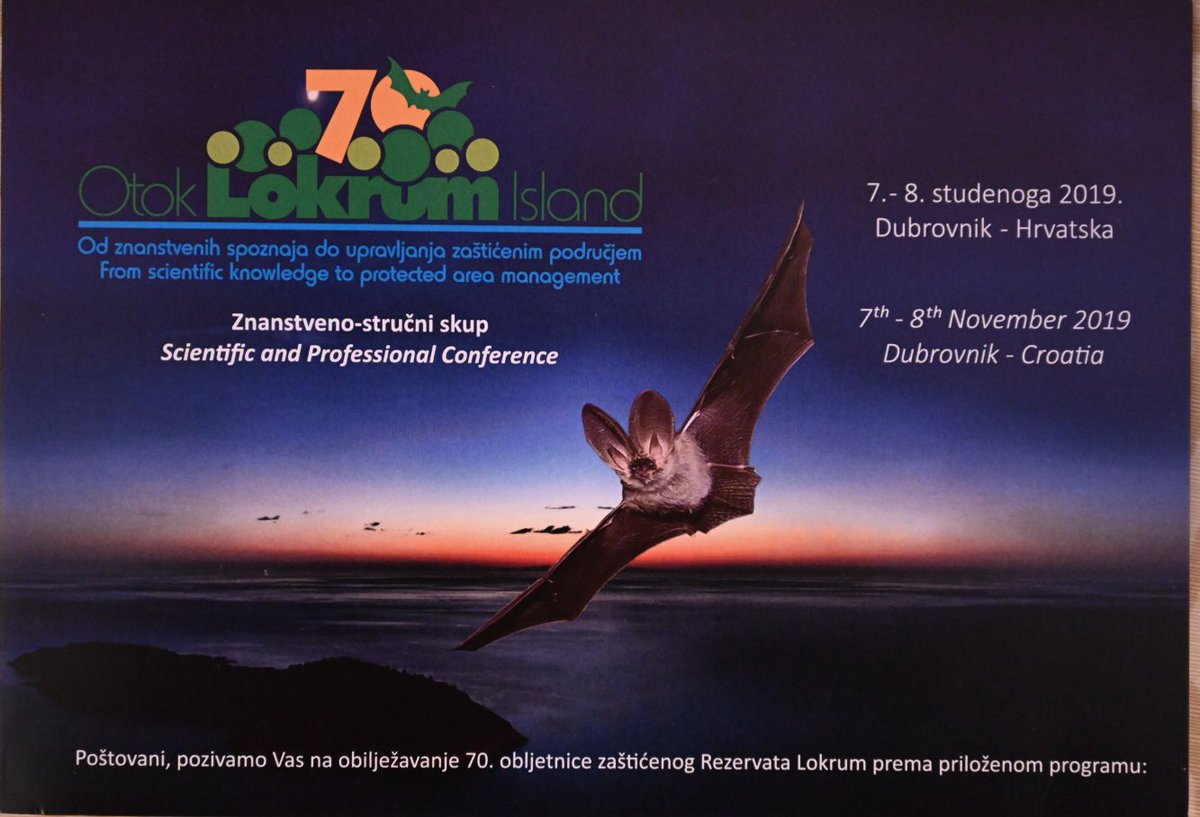 Wildlife conference about Lokrum Island, Croatia. Celebrating its 70 years as a protected area #bats @lovelokrum