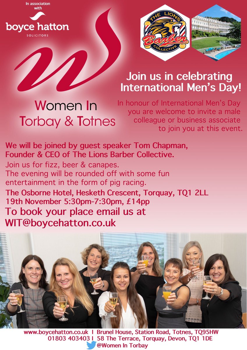 Have you booked your ticket yet? You don’t HAVE to bring a man or you can bring 2, or just bring yourself!  Come and have some fun! <a href="/TorbayBusiness/">Torbay Business Forum</a> #networking