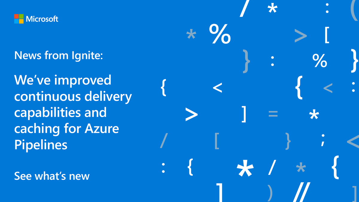 AzureDevOps's tweet image. Announcing a new set of improved continuous delivery capabilities for multi-stage YAML pipelines:
➡️ &quot;pipeline&quot; as a resource
➡️ Azure Container Registry as &quot;container&quot; resource
See what&apos;s new: msft.social/dEz3BZ