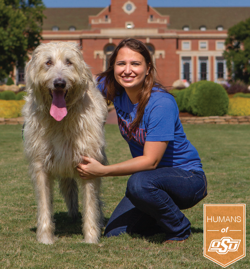 okstate's tweet photo. “A lot of victims of domestic violence will postpone leaving if they can’t bring their pet. I built a website (https://t.co/oqCxAmYq2a) that allows vets, animal shelters & individuals to sign up & help. The response has been incredible.” -Jonna Whetsel @OKStateVetMed #HumansofOSU https://t.co/dvw0jDKkql
