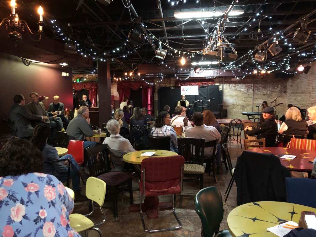 embodiedWUNC's tweet image. We are broadcasting live from @TriadStage in Greensboro! 

Tune in at noon on 91.5 FM, @wunc to learn how pollutants got in the #HawRiver, why #AfricanAmericanStudies will not be required in Forsyth Co. Schools, and the story of the #GreensboroMassacre forty years after.