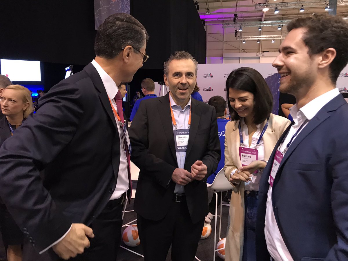 LivingBrainLB's tweet photo. Met Thomas Jarzombek of @BMWi_Bund and Dr. Martin Ney, German #ambassador in Portugal, to present #VR in #neurorehabilitation at #WebSummit2019 with @dehubinitiative! https://t.co/ygLBSygY5q