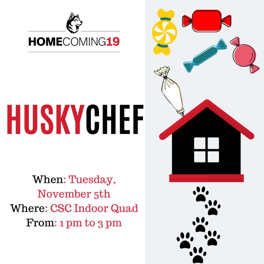 Gather a team of 3-5 students to join #homecomingnu to battle it out in the fiercest Husky Dog House decorating contest Northeastern has ever seen! The competition would be from 1-2:30 pm judging would be from 2:30-3!  #nuexperience 🐾🐾