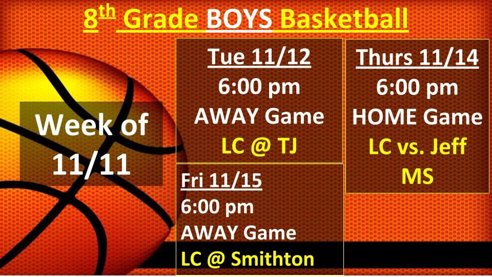 LcmsPto's tweet photo. A lot happening with Blazer Basketball. Check it out and cheer them on! #WhereTheJayTrailBegins #JCStrongerTogether https://t.co/IJDqkOaOEH