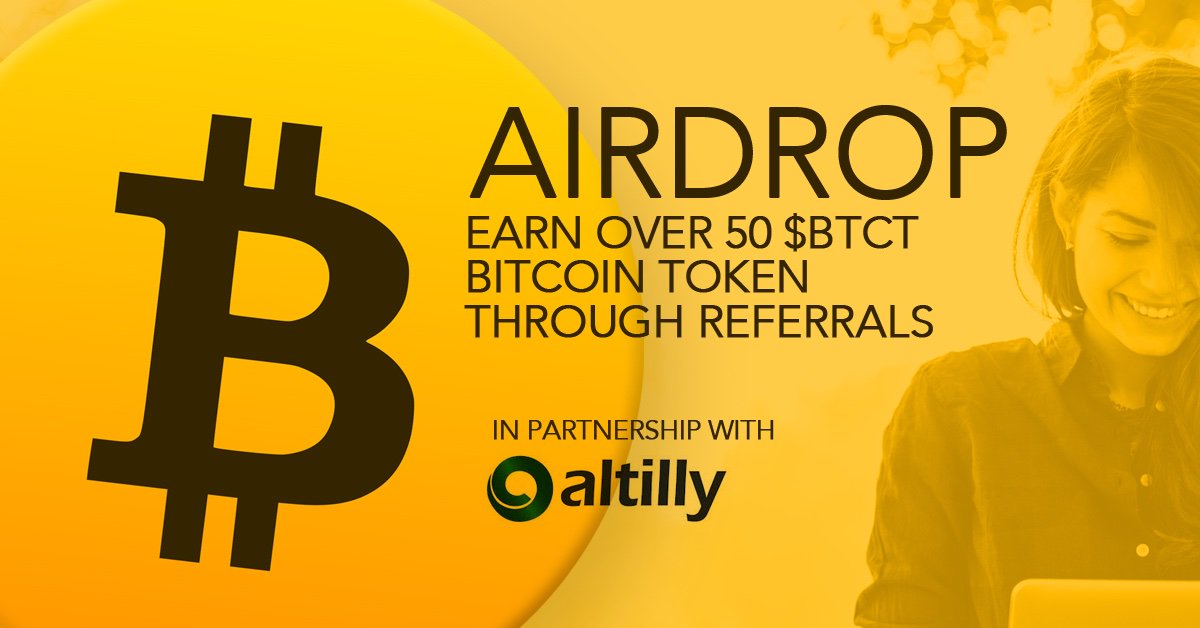 _bitcointoken's tweet photo. 👏👏HUGE #Airdrop Earn over 50 $BTCT Bitcoin Token by following simple tasks. (big value💰)

Enter here👉 https://t.co/8WGBXWRGJm

#bitcointoken #btct (in partnership with #altilly exchange) https://t.co/evELUERDEj
