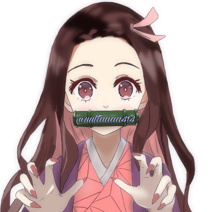 うた🥀さんがTwitterに投稿した竈門禰豆子(鬼滅の刃)のイラスト。