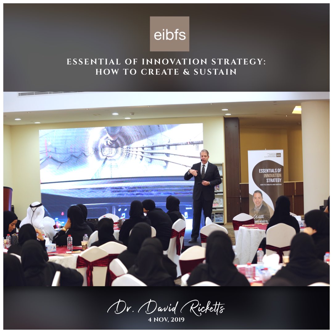 EIF_UAE's tweet photo. #EIBFS organized a session on Innovation Strategy by Dr. David Ricketts, @drdavidricketts
Attended by over 212 #UAE nationals, the session focused on #innovations in the #banking sector and the need for upscaling of employees to keep pace with the innovations. https://t.co/HKeXCuBEg5