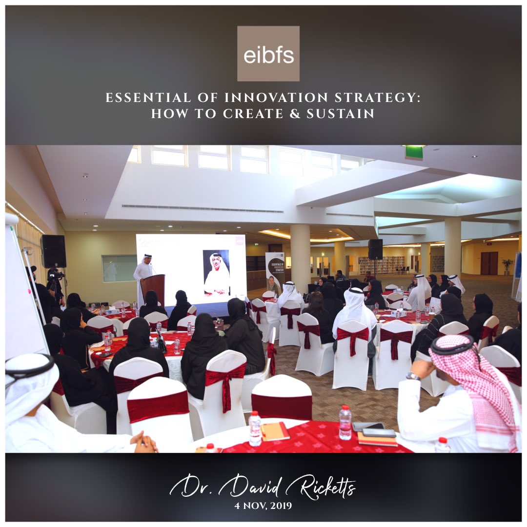 EIF_UAE's tweet photo. #EIBFS organized a session on Innovation Strategy by Dr. David Ricketts, @drdavidricketts
Attended by over 212 #UAE nationals, the session focused on #innovations in the #banking sector and the need for upscaling of employees to keep pace with the innovations. https://t.co/HKeXCuBEg5