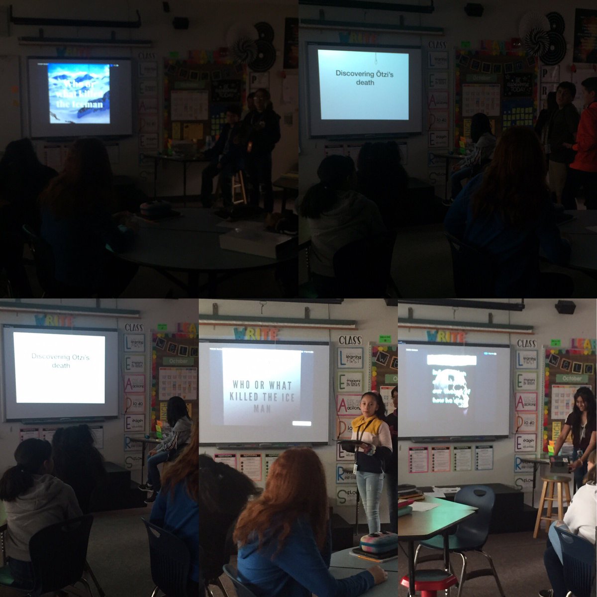MrsBeeAmazing's tweet photo. The first pic tile was my 1st class. One student presenting - group waiting their turn & audiance. It was so hard-the behaviors 🙄😡. Then I remembered a little session I went to at #MSC19 w/ @bluknow 2nd class we flipped the presentations and holy 💩-it worked! #mrsbeeamazing https://t.co/9rrDXvViKL