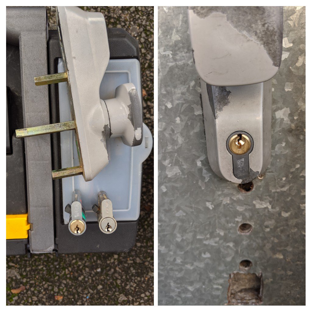 1stchoicelocks1's tweet photo. Job for a commercial client in #Exeter this morning. Lost keys to outside access device so unable to open from outside. Cylinder replaced and unit serviced. #Locksmith
#FirstChoice #B2B #Lockschanged
https://t.co/PCzeLHc4Se https://t.co/CaTYMkXL87