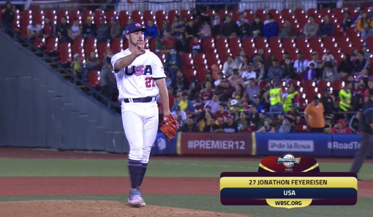 RFHS_Baseball's tweet photo. Congrats to @jpfeyer20 and @USABaseball on advancing to next week’s @Premier12 Super Round in Tokyo where they will compete for a spot in the 2020 Olympics. #PrideOfRF #ForGlory 🇺🇸 https://t.co/0ao0FFLDLA
