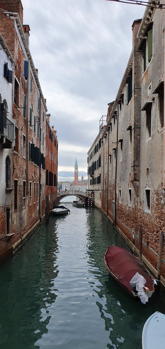 Always look both ways on small bridges in  #Venice.