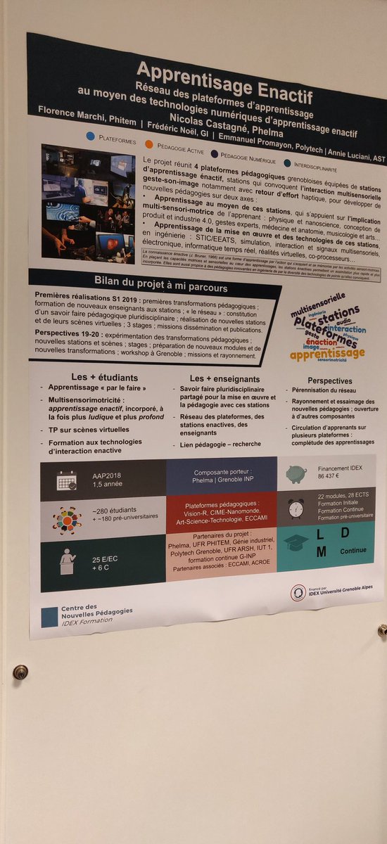 Hauteurs_UGA's tweet photo. Visite de la plateforme Nanomonde au CIME Nanotech, qui fait partie du réseau Grenoblois des plateformes pédagogiques équipées de stations d'apprentissage énactif, ici à des échelles nanométriques, notamment grâce à l'haptique #FormIDEX https://t.co/HGEgbBqdrd