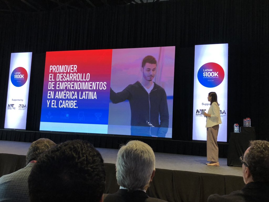 TitiCancela's tweet image. Gran final de la edición 2019 de #100klatam. Para promover el desarrollo de emprendimientos en America Latina y el Caribe.

Feliz de haber sido seleccionada como jurado final!! Gracias @ITBA @MITSloan @CentroIthaKa