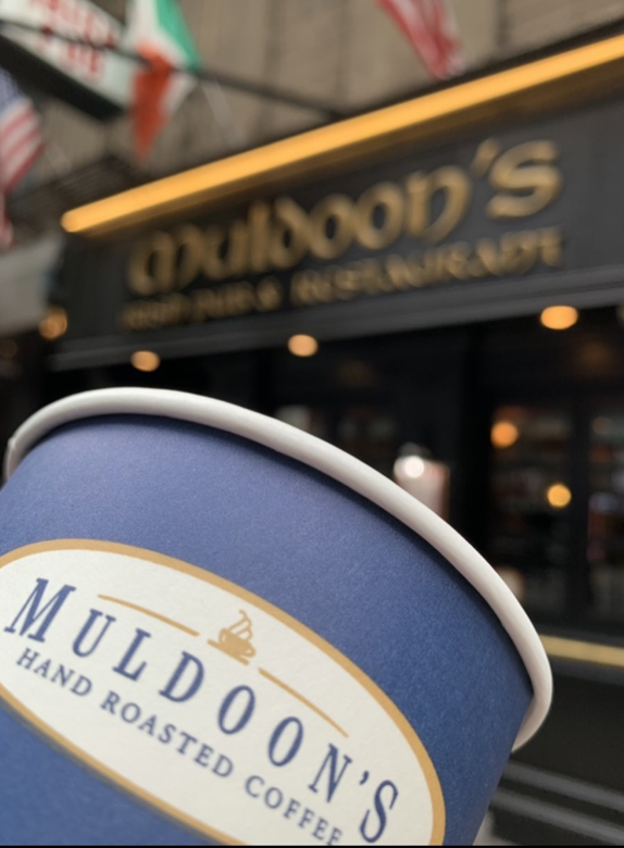 muldoonsown's tweet photo. On this #traveltuesday, one of our Muldoon's Coffee cups has made it to an famous pub in New York. #muldoons https://t.co/bJgNhuNfhP