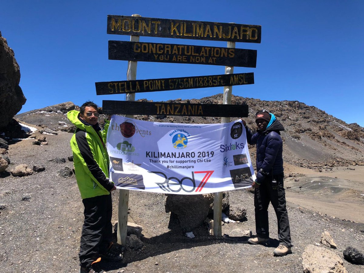 Rockinghorse67's tweet photo. Rockinghorse supporter Chi Lee from @theSEvents in #Hove scaled new heights by climbing Mount Kilimanjaro during a charity trek 🏔️ He's raised over £5,500 for our projects @TheAlexBrighton, what a fantastic achievement! https://t.co/XUCpzzPeNz #fundraising #charitytuesday https://t.co/AMHXQmI90C