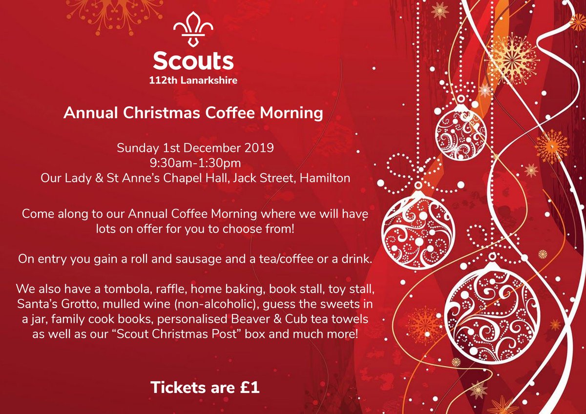 WhatsOnLShire's tweet photo. Come in out of the cold and join @112thScouts for their annual coffee morning on Sunday 1st December!
https://t.co/m7WL0dal8S https://t.co/t8Wp0ReQpd