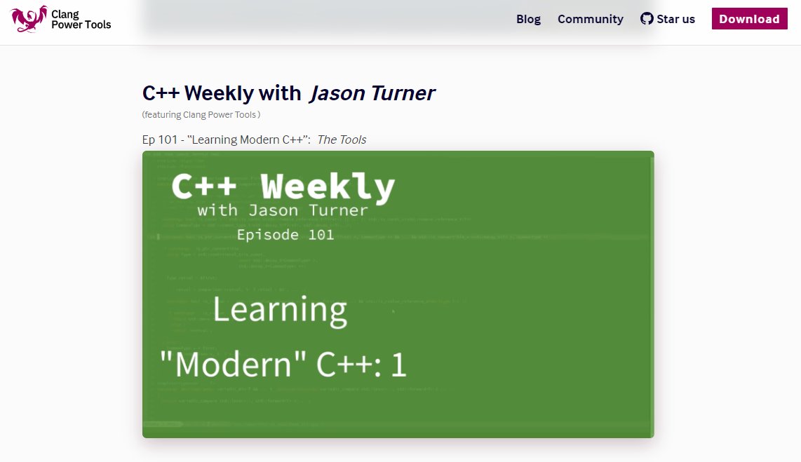 ClangPowerTools's tweet photo. Learn how to use #ClangPowerTools #VSIX to write modern #CPlusPlus code with this great series of short tutorials from @lefticus. #CppWeekly.
https://t.co/RRk0sS6HpA https://t.co/gS7C1K9QMm