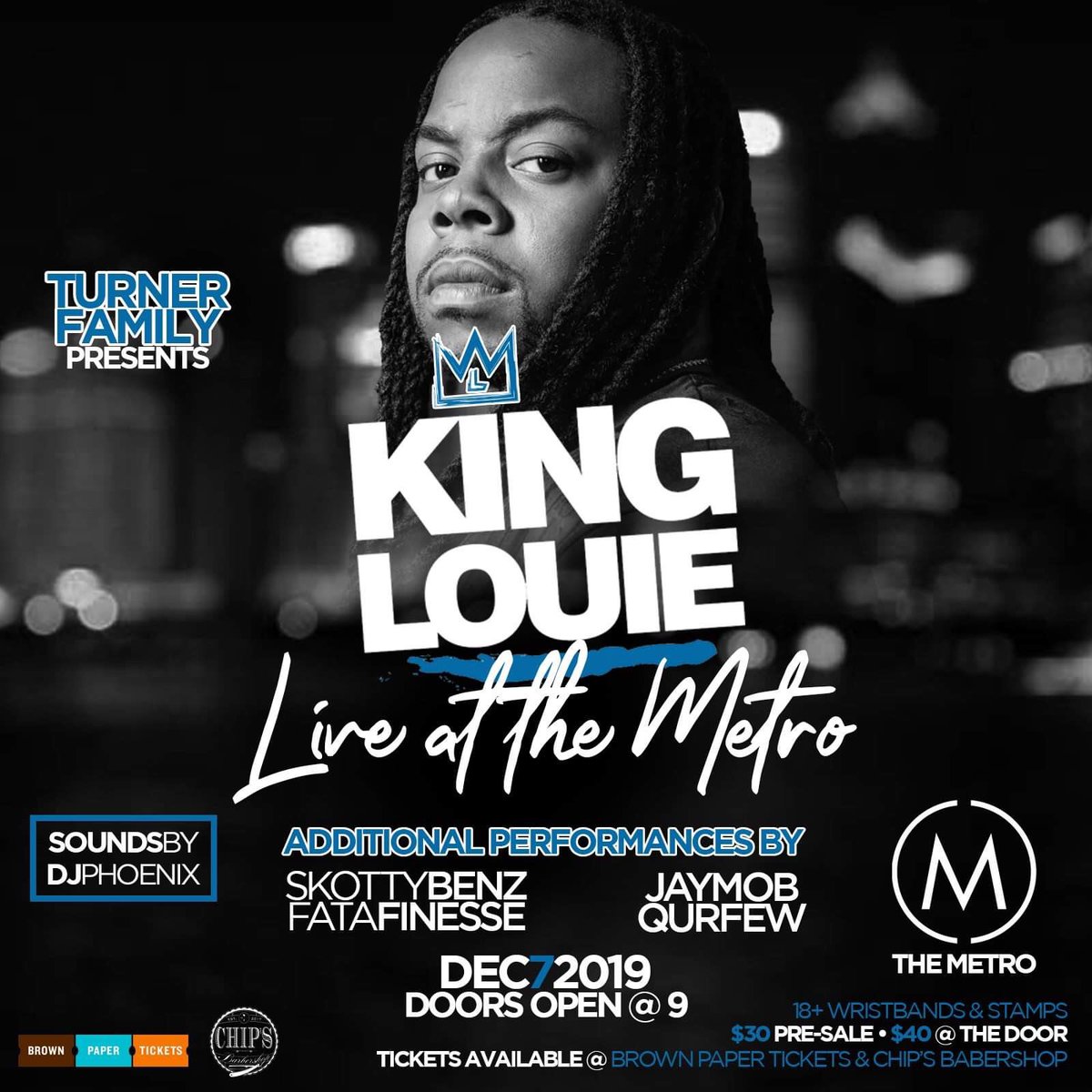 SkottyBenz's tweet photo. We bringing @___king__louie___ Dec. 7th for the biggest end of the year party in Eau Claire, Wi @themetroec ‼️💪🏼🤯🍾 tickets 🎫 available https://t.co/WANQGAyRL5 or at #chipsbarbershop 416 Water St. https://t.co/Cup9Q6lB6i