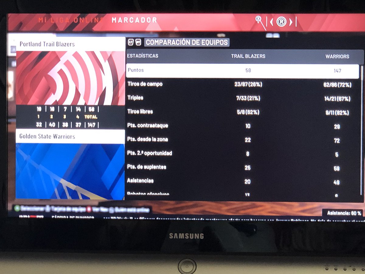 GMPortlandCPN's tweet photo. Los de Oregon bajando en picado, se nota la negativodad en plantilla que no entraba nada y los jugadores estaban muy finos... @LigaPhoenix2k #NBA2K20 #ligaphoenix #jailblazers https://t.co/43qP20xljq