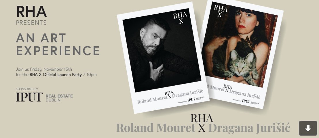Are you up to speed on the incredible <a href="/RHAGallery/">RHA Gallery</a> X <a href="/RolandMouret/">ROLAND MOURET</a> X <a href="/ohmadelaine/">Dragana Jurišić</a> Art Event partnership from 15-17 November? Arbiter of cool <a href="/punknessa/">Vanessa Moss</a> has a guiding hand in it, so I bet it'll be the place to be.  eventbrite.ie/e/rha-x-roland…