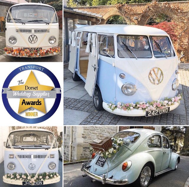 We’re delighted to have won the transport category at The <a href="/DorsetWedAwards/">DorsetWeddingAwards</a> on Saturday 🏆 
Our 12th wedding industry award! 
Huge congratulations to all finalists and winners! 🥂

#awardwinning #vw #weddingcars