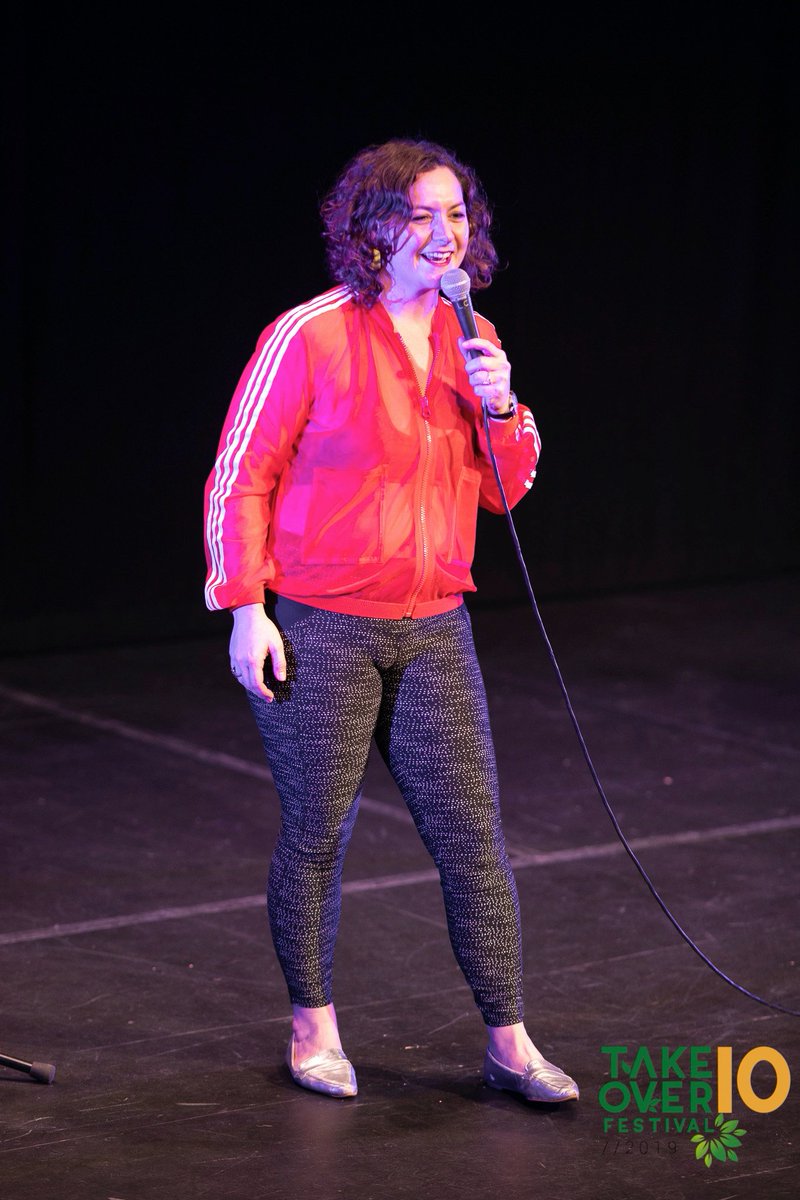 TakeOverYork's tweet photo. We were lucky enough to have not one, not two but three hilarious comedians at this year's festival. @NjambiMcgrath, @JenBrister and @jessicafostekew thank you all giving us a much needed laugh and helping bring new audiences into @YorkTheatre! 
#takeover19 #takeoverturns10 https://t.co/dfmhQYArbG