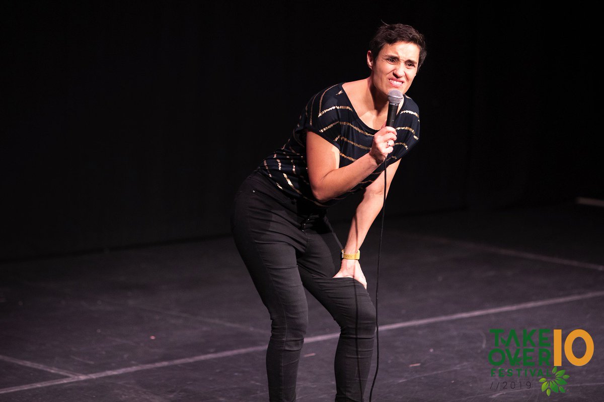 TakeOverYork's tweet photo. We were lucky enough to have not one, not two but three hilarious comedians at this year's festival. @NjambiMcgrath, @JenBrister and @jessicafostekew thank you all giving us a much needed laugh and helping bring new audiences into @YorkTheatre! 
#takeover19 #takeoverturns10 https://t.co/dfmhQYArbG