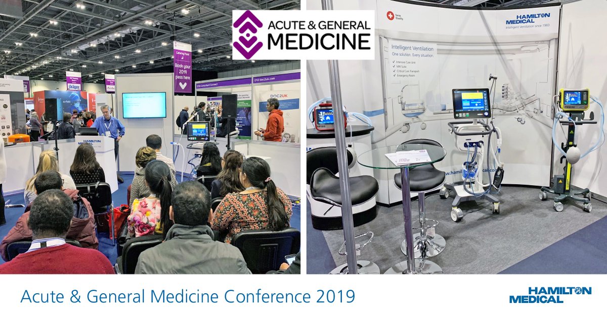 HamiltonMedical's tweet photo. Come visit us at at booth AB10 at the #AGMconference 2019 in #London to learn more about individualised #lungprotective #ventilation. We will host both a #LunchSymposium and two days of #handsontraining. Use HAMILTON50 to get 50% discount on your ticket!
https://t.co/FiretUxsia https://t.co/bqSvi58YFi