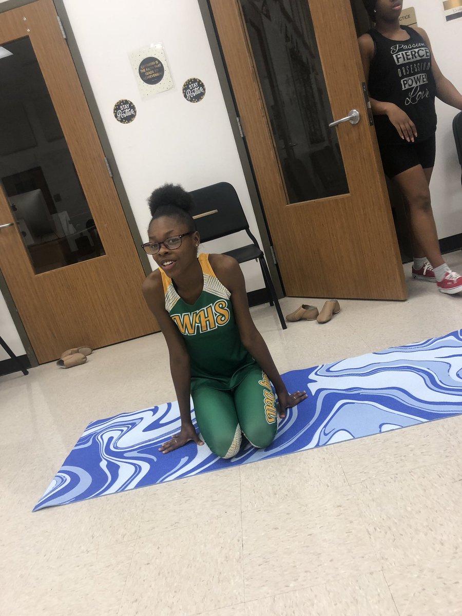 WHSLOE's tweet photo. The Ladies of Elegance had the pleasure of learning yoga and meditation techniques from Ms. Kevia Jones..thanks for pouring into our girls @WorthingColts1 @HoustonISD @WHSLOE 🧘🏽‍♀️🧘🏽‍♀️🧘🏽‍♀️ https://t.co/fhCGmFpydH