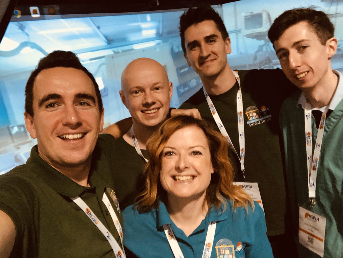 ASPiHSimwars's tweet photo. What an AMAZING start to @ASPiHSimwars at @ASPiHUK @nishfn @IrishSimAssoc - 4 fantastic team performances from @StaffsUNursing @UCCMedHealth &amp; @QUBSONM - more to come this afternoon #aspih2019 #belfast #studentsim @mdthemd @DrDaraByrne https://t.co/ngDmpr4m37