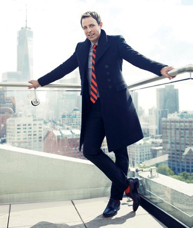 MacAttackiest's tweet photo. Thinking about Seth Meyers this morning. Much to think about. https://t.co/ICnp4ssGL9