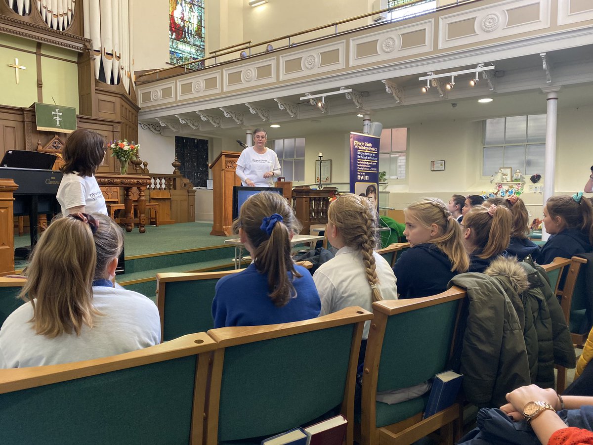 DigiLadies's tweet photo. Charlotte from the @Heritologists is introducing the afternoon and what we are going to be doing today! We are all very excited to be here today and to learn something new with technology! #LittleDigiLadies #WoodenDolly #DigiLadies #NorthShields https://t.co/WUxB8pEJrk