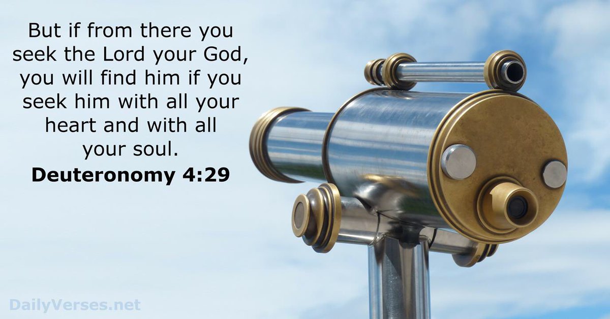 HisChild77777's tweet photo. If from there you seek the Lord your God, you will find Him if you seek Him with all your heart and with all your soul.

Deuteronomy 4:29 https://t.co/sEDlOZw0rk