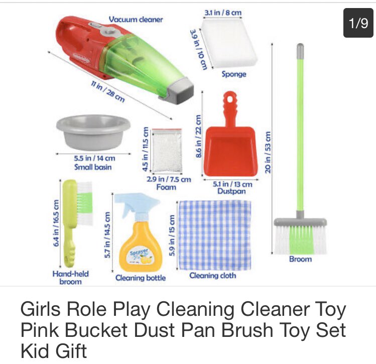 Looking to get my nephew a cleaning set for his bday (he loves playing house) but apparently cleaning toys are only for girls?? 🤔🤔🤔

@EverydaySexism @LetToysBeToys #smashstereotypes