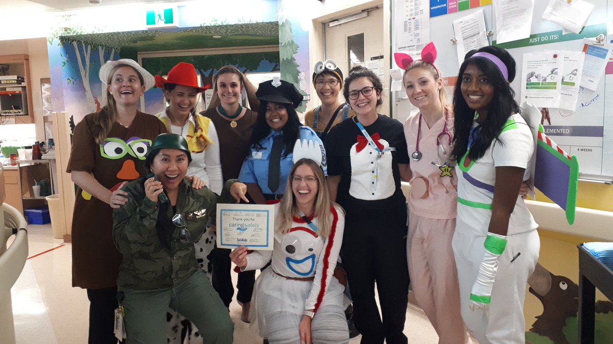 Ran out of time last week for all #patientsafetyweek stories. Our PedMed teams @SickKidsNews are known for their relentless focus on evolving models of care to achieve access & flow, are experts in caring for medically complex children, and they won the Halloween costume contest!