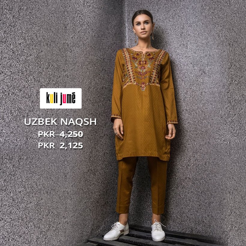KuliJume's tweet photo. Enjoy Flat 50% off on Uzbek Naqsh.
Premium Pakistani Cotton Baroshay, Embroidery on the shirt front and sleeves and chaak round shoulder shirt with ban collars.
Available Online
#kulijumé #UzbekNaqsh #Embroidered #collection2019 #stitched #womenclothing #shoponline https://t.co/Y3v9ZHUm3Q