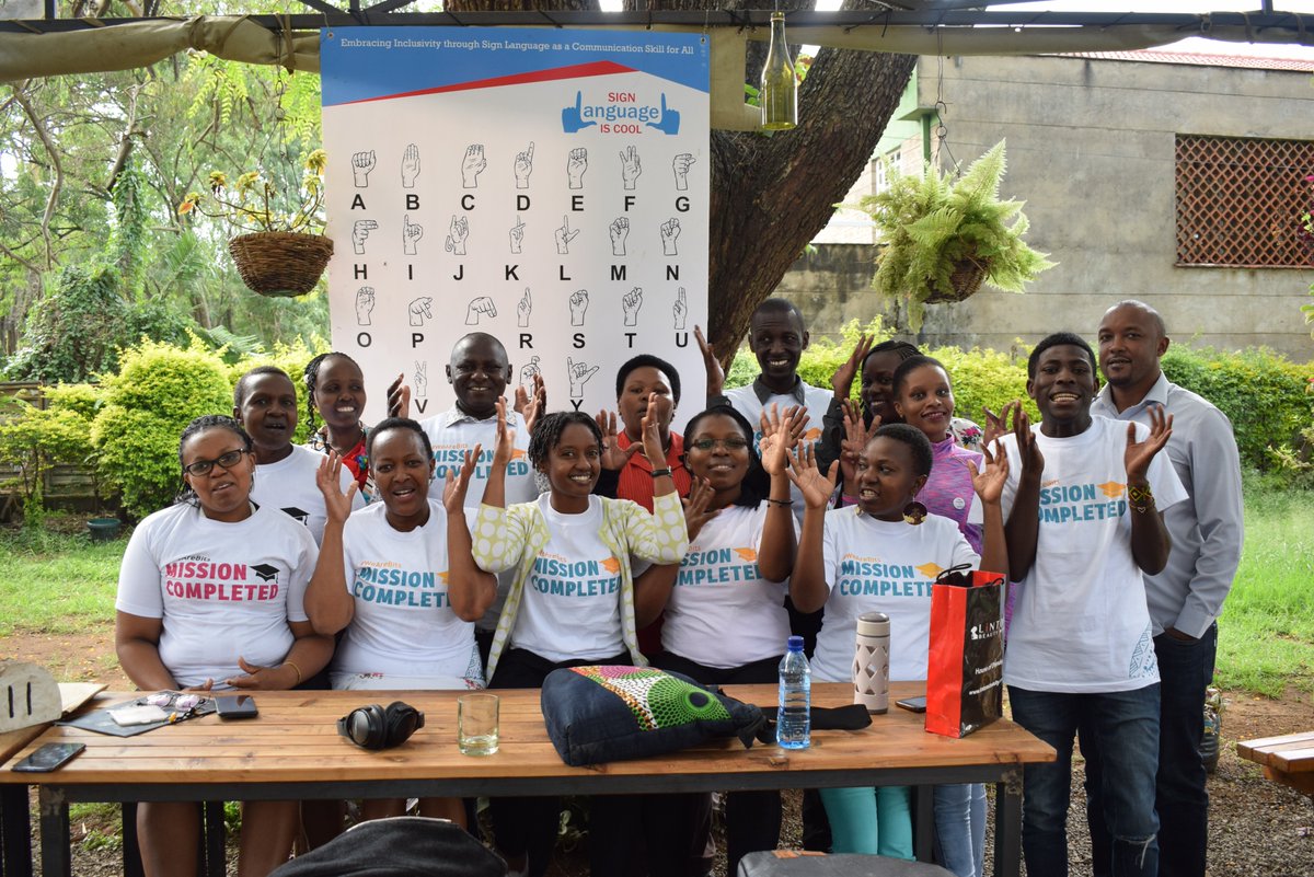 AddaAfrica's tweet photo. impairments to ensure that they are not left out. #Inclusion #InclusiveTraining @Nairobits #SignLanguageIsCool 😎 https://t.co/CuDsrKm65R