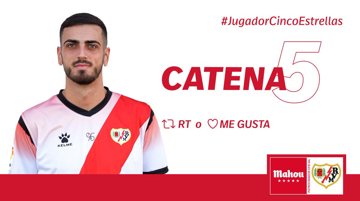 RT o MG si crees que Catena ha sido el #JugadorCincoEstrellas del <a href="/RayoVallecano/">Rayo Vallecano</a> en octubre (3/6)