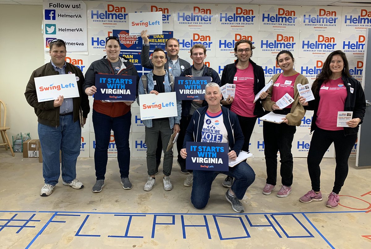 LauraVee_eM's tweet photo. ELECTION DAY IS HERE AND WE ARE READY!!!! @PPADMV and @swingleft are out here for @HelmerVA and ready to #FlipHD40 !!! #FlipVABlue #PinkOutVA π³ https://t.co/11Rc2EXj44
