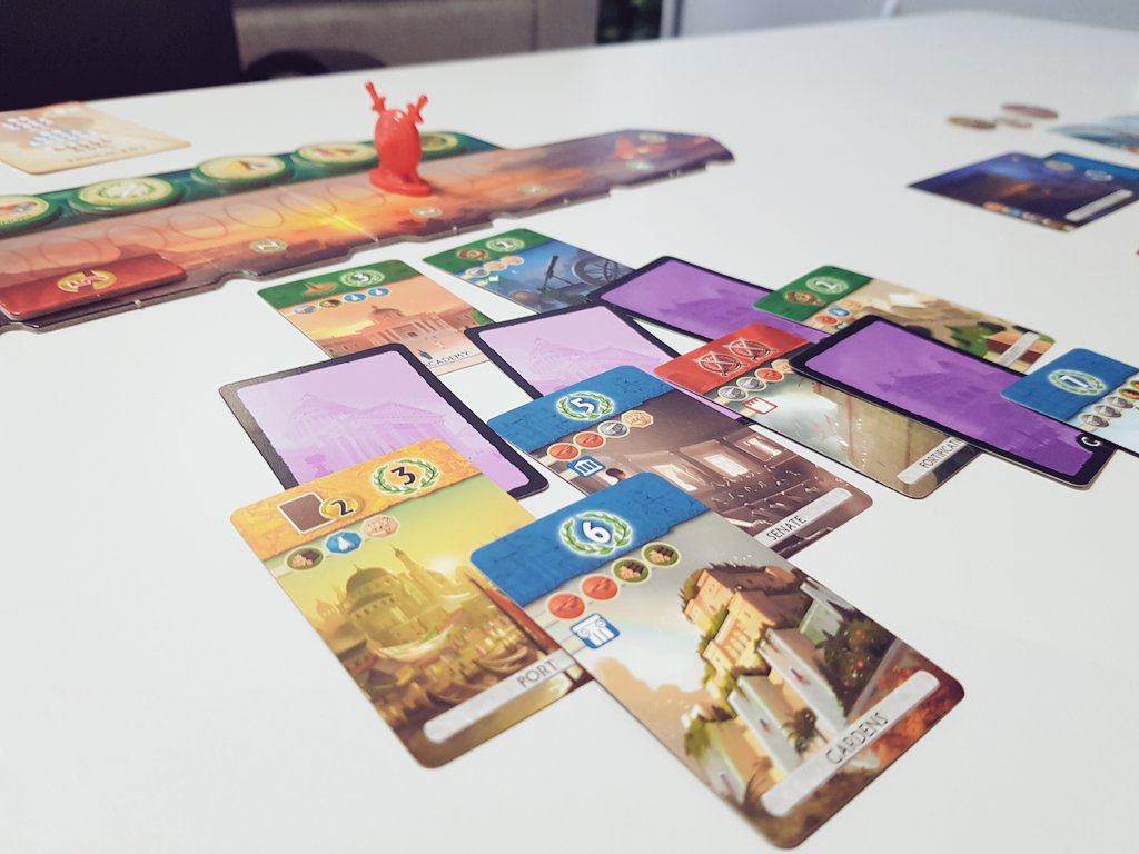 RoryJSomers's tweet photo. Introduced 7 Wonders Duel today. I had to play game Guru but that's okay because both players walked away loving it.
#LunchBreakGame https://t.co/CyzFvXQqif