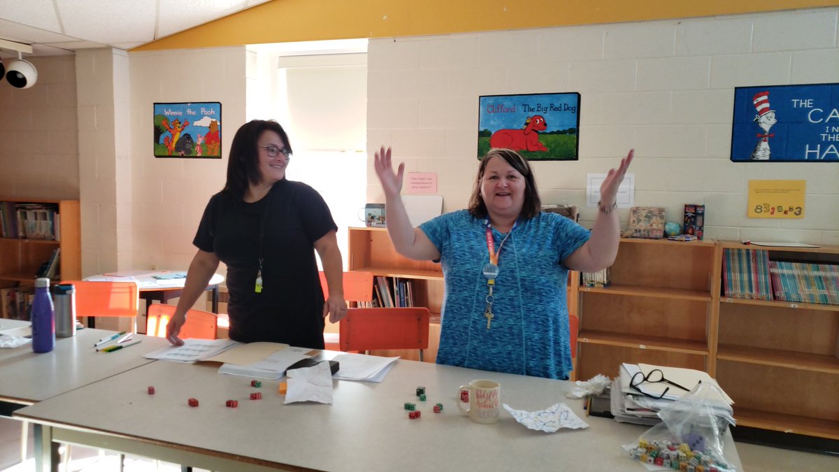 sa_elementary's tweet photo. Our staff is excited for their day of mathematics learning!! Thanks so much @TerinaLegge ❤ #handson #numeracyblock #mathisawesome @NLESDNT @NLESDCA @Nikiobmac #sapride https://t.co/v7MdKph3Xc