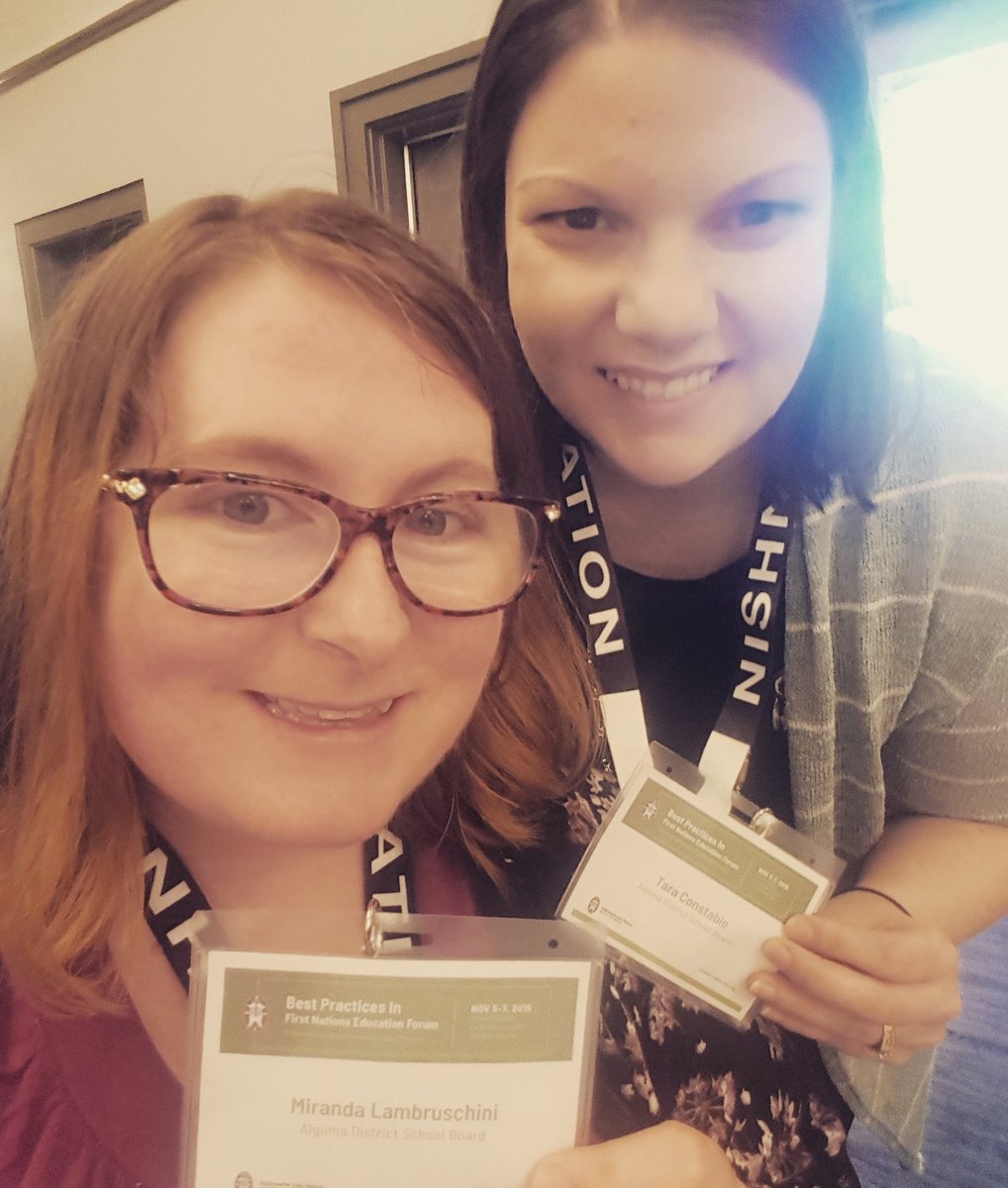 m_lambruschini's tweet photo. Honoured to represent #ADSBLearns and @CEandSSchool with @mstconstable in Thunder Bay at the NAN Best Practices in FN Education Forum #LearnWLambo #MsCsBragTags https://t.co/9BvJG9I279