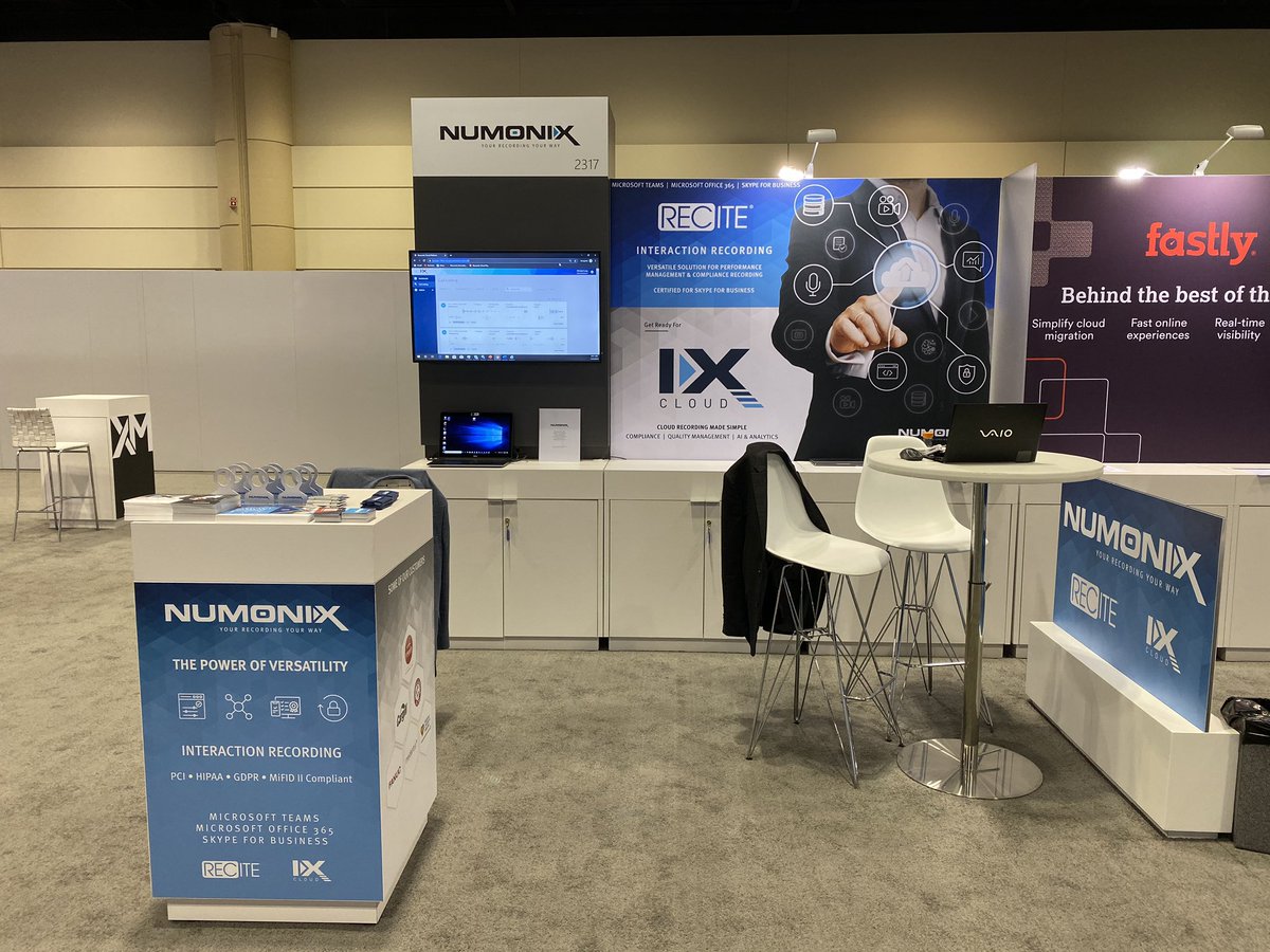 NUMONIXCLOUD's tweet photo. Day 2 about to get underway @MS_Ignite Look carefully in the photo, exciting news! #callrecording #skypebusiness #MicrosoftTeams #compliancerecording #IXCloud https://t.co/S1RDRuD8VP