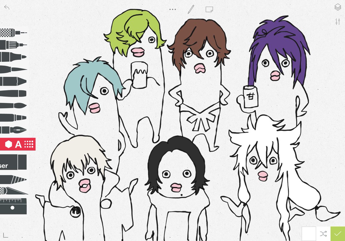#リプ来た刀剣男士をふしぎないきもので描く
で一気に 
