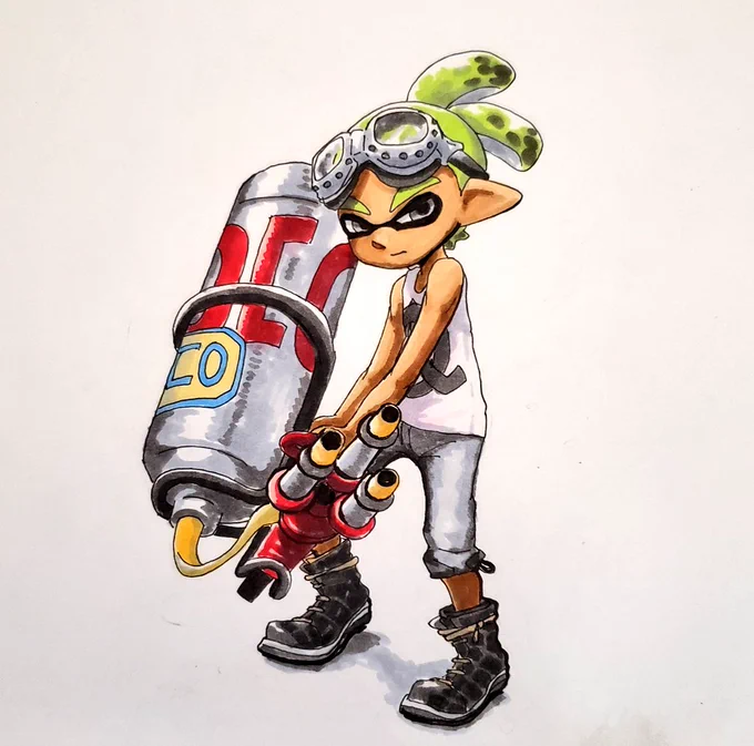 アナアキくんとハイドラントカスタム描き終わってからミスに色々気づいてしまう悲しみ 