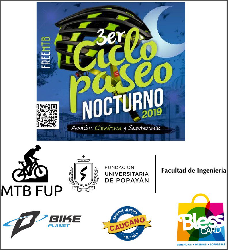PopayanCO's tweet photo. Los esperamos hoy en el Ciclopaseo del #CampusParty de @La_Fup, en el Banco de la República, 6 pm.

Gracias al apoyo de:

Bike Planet
@indeportescauca 
@blesscard1 
Pedro Parrilla
@licoreracauca
@IEEEUnicauca

#Follow #FelizMartes https://t.co/SiylIL32Te