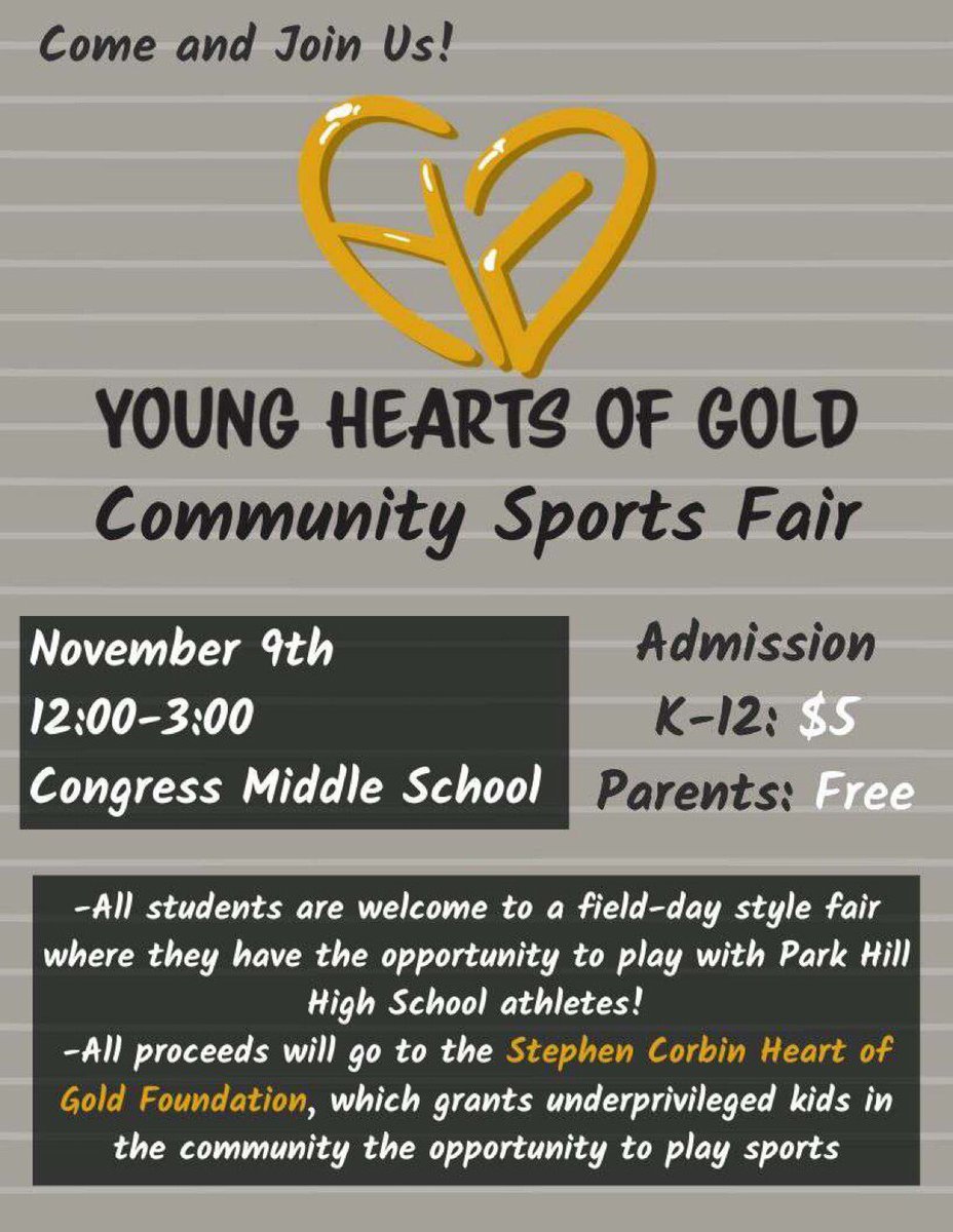 Make sure to come out with your families and friends on these last few days of fall and join us for a wonderful community sports fair! #youngHOGs