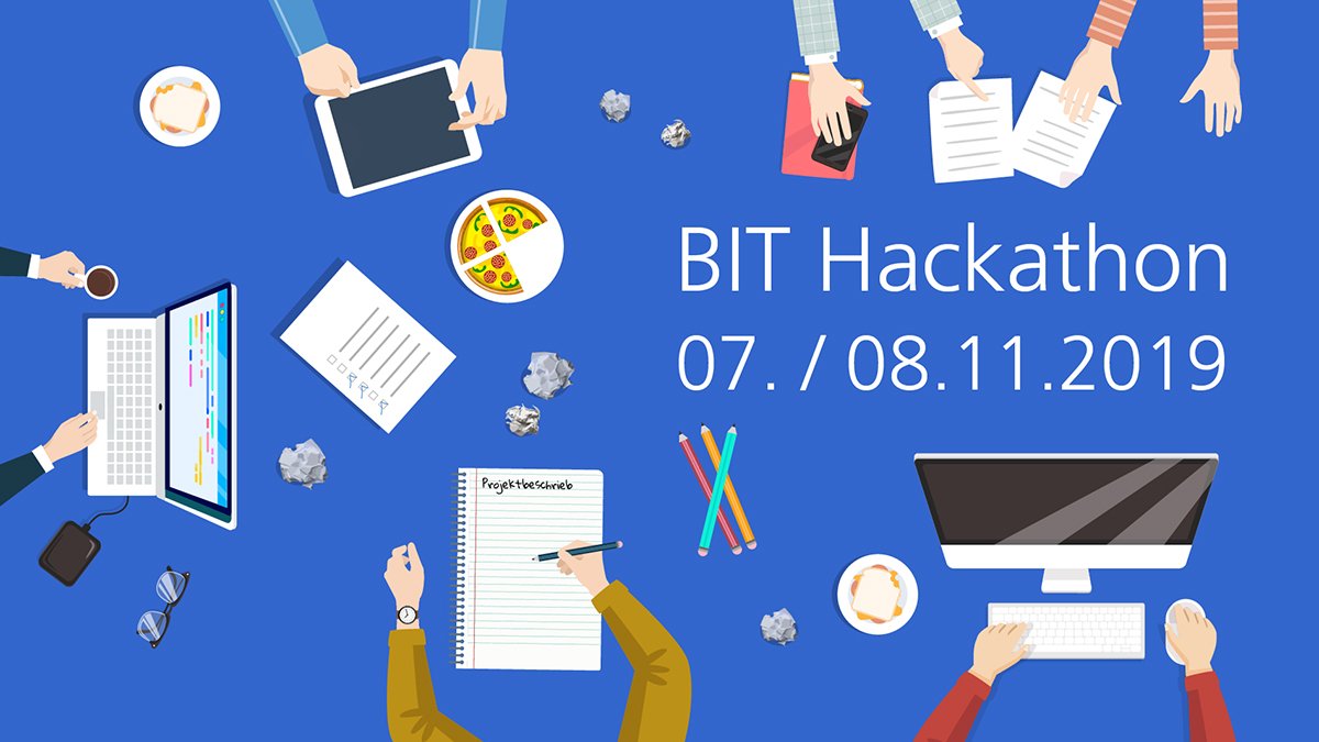 BIT_OFIT's tweet photo. Von Donnerstag bis Freitag findet der @BIT_OFIT Hackathon statt. Verfolgen Sie alle Highlights zum Event auf diesem Kanal mit. Wer hat das beste Produkt? Nur ein Team kann gewinnen! #BIT4Hackathon #BITderZukunft https://t.co/CDmEZ1yZr5